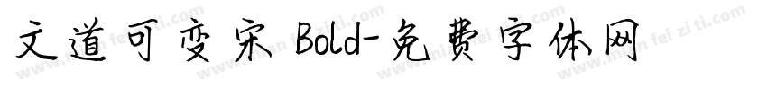 文道可变宋 Bold字体转换